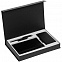 Коробка Silk с ложементом под ежедневник, аккумулятор и ручку, черная с логотипом в Нефтекамске заказать по выгодной цене в кибермаркете AvroraStore