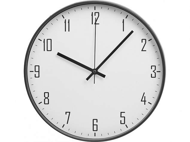 Пластиковые настенные часы «Carte blanche» с логотипом в Нефтекамске заказать по выгодной цене в кибермаркете AvroraStore