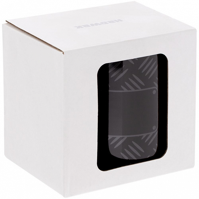 Кружка Hard Work Black в коробке с окном, черная с логотипом в Нефтекамске заказать по выгодной цене в кибермаркете AvroraStore