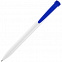Ручка шариковая Favorite, белая с синим с логотипом в Нефтекамске заказать по выгодной цене в кибермаркете AvroraStore