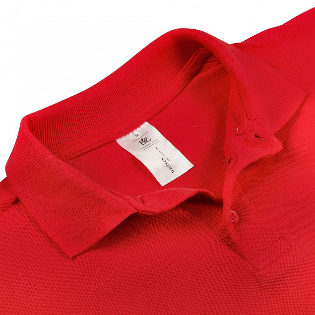 Рубашка поло Safran красная с логотипом в Нефтекамске заказать по выгодной цене в кибермаркете AvroraStore