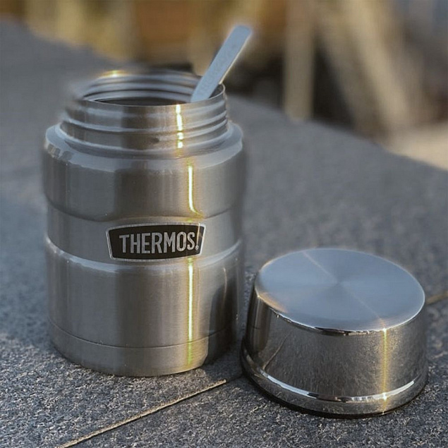 Термос для еды Thermos SK3000, серебристый с логотипом в Нефтекамске заказать по выгодной цене в кибермаркете AvroraStore