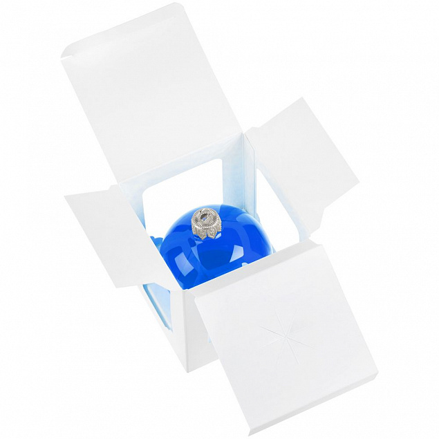 Елочный шар Gala Night в коробке, синий, 6 см с логотипом в Нефтекамске заказать по выгодной цене в кибермаркете AvroraStore