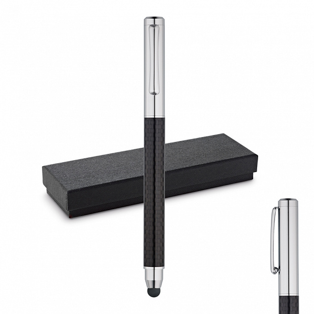 Ручка с покрытием Soft Touch Alicante, черная с логотипом в Нефтекамске заказать по выгодной цене в кибермаркете AvroraStore
