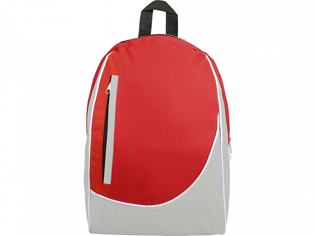 Рюкзак Джек, светло-серый/красный с логотипом в Нефтекамске заказать по выгодной цене в кибермаркете AvroraStore