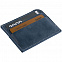 Чехол для карточек Apache, синий с логотипом в Нефтекамске заказать по выгодной цене в кибермаркете AvroraStore