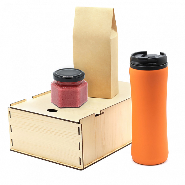 Подарочный набор Ирвин, оранжевый (черный чай, мед с фундуком и какао) с логотипом в Нефтекамске заказать по выгодной цене в кибермаркете AvroraStore