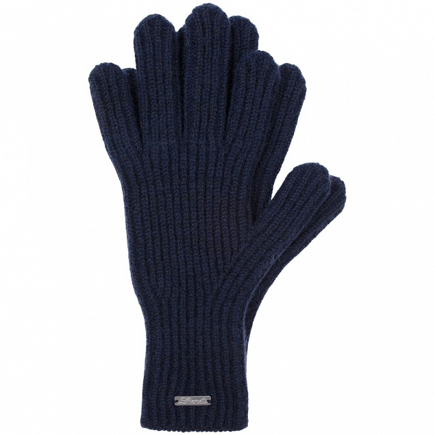 Перчатки Bernard, темно-синие с логотипом в Нефтекамске заказать по выгодной цене в кибермаркете AvroraStore
