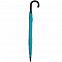 Зонт-трость Undercolor с цветными спицами, бирюзовый с логотипом в Нефтекамске заказать по выгодной цене в кибермаркете AvroraStore