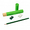 Письменный набор Tubey, карандаш, точилка и ластик, зеленый с логотипом в Нефтекамске заказать по выгодной цене в кибермаркете AvroraStore