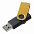 Флешка Twist Color, желтая с синим, 16 Гб с логотипом в Нефтекамске заказать по выгодной цене в кибермаркете AvroraStore