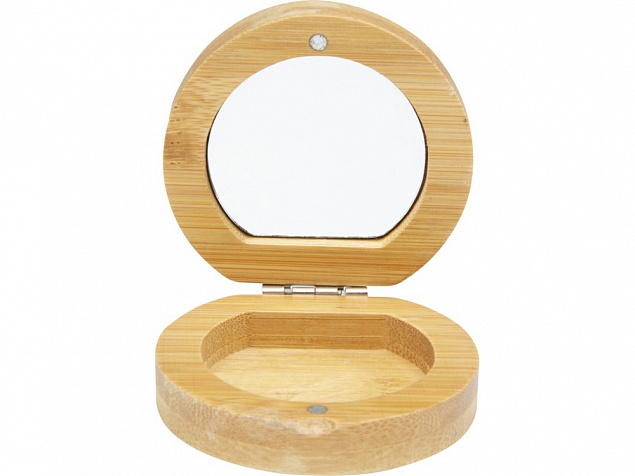 Карманное зеркало в бамбуковой раме Afrodit, natural с логотипом в Нефтекамске заказать по выгодной цене в кибермаркете AvroraStore