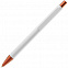 Ручка шариковая Chromatic White, белая с оранжевым с логотипом в Нефтекамске заказать по выгодной цене в кибермаркете AvroraStore