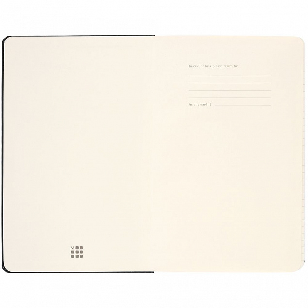 Записная книжка Moleskine Classic Soft Large, в линейку, черная с логотипом в Нефтекамске заказать по выгодной цене в кибермаркете AvroraStore