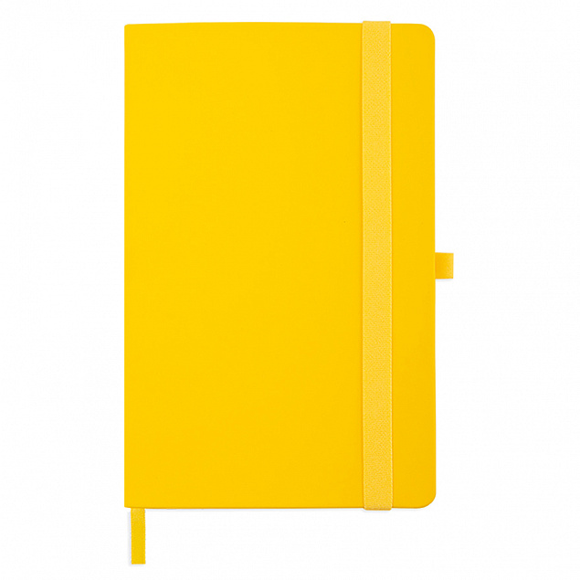 Бизнес-блокнот А5 FLIPPY, желтый, твердая обложка, в линейку с логотипом в Нефтекамске заказать по выгодной цене в кибермаркете AvroraStore