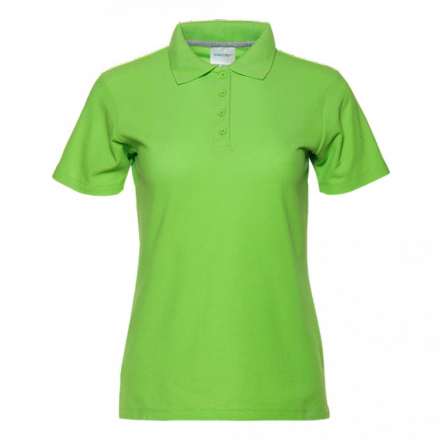 Рубашка поло Рубашка женская 04WL Ярко-зелёный с логотипом в Нефтекамске заказать по выгодной цене в кибермаркете AvroraStore