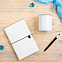 Набор подарочный FINELINE: кружка, блокнот, ручка, коробка, стружка, белый с черным с логотипом в Нефтекамске заказать по выгодной цене в кибермаркете AvroraStore