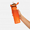 Бутылка для воды Flip, оранжевая с логотипом в Нефтекамске заказать по выгодной цене в кибермаркете AvroraStore