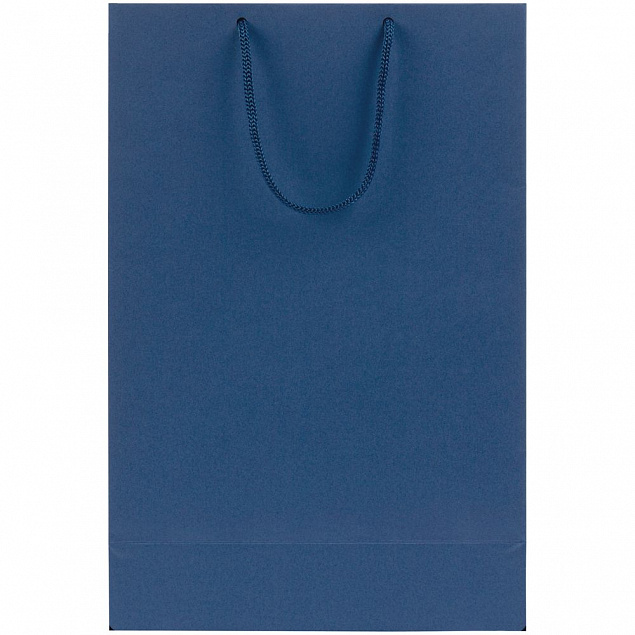 Пакет бумажный Porta, средний, синий с логотипом в Нефтекамске заказать по выгодной цене в кибермаркете AvroraStore