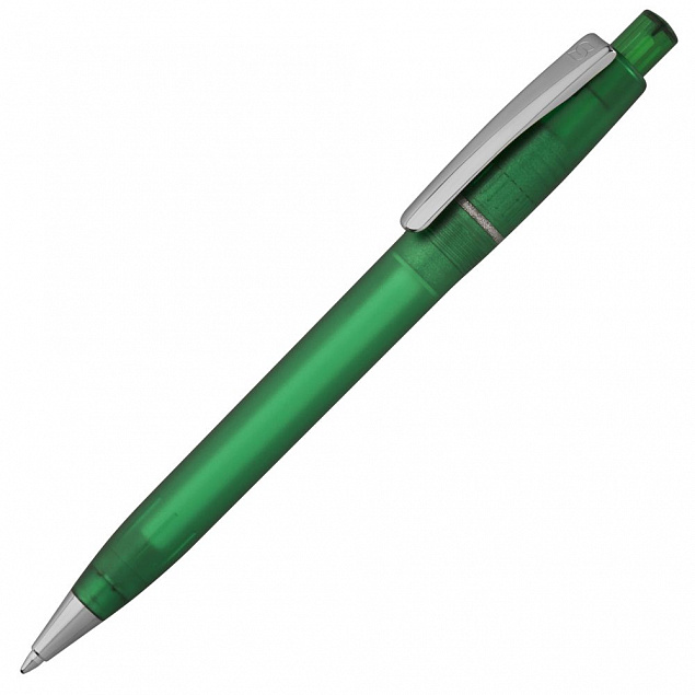 Ручка шариковая Semyr Frost, зеленая с логотипом в Нефтекамске заказать по выгодной цене в кибермаркете AvroraStore