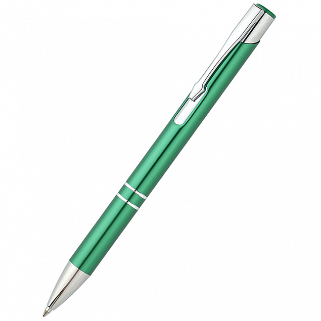 Ручка металлическая Holly - Зеленый FF с логотипом в Нефтекамске заказать по выгодной цене в кибермаркете AvroraStore