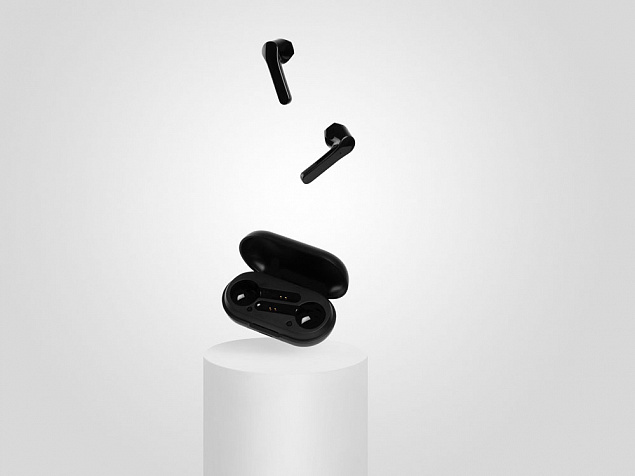 Беспроводные наушники Rombica Mysound Flip Black с логотипом в Нефтекамске заказать по выгодной цене в кибермаркете AvroraStore