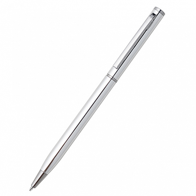 Ручка металлическая Альдора, серебристый с логотипом в Нефтекамске заказать по выгодной цене в кибермаркете AvroraStore