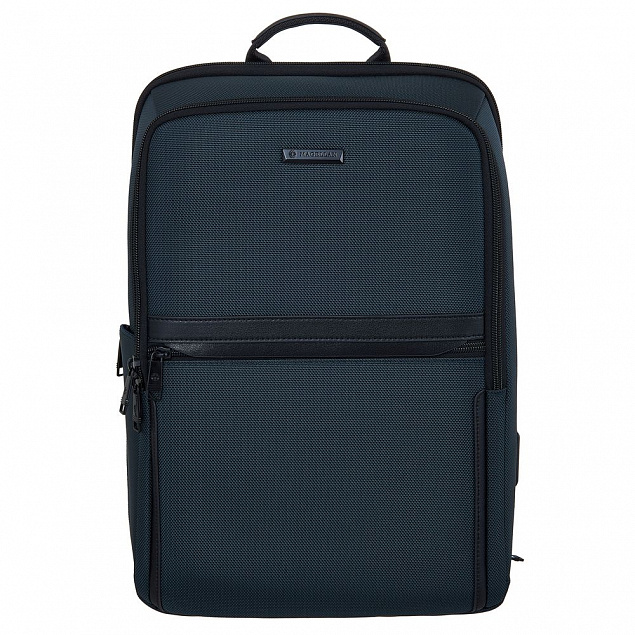 Рюкзак для ноутбука Santiago Nylon, синий с логотипом в Нефтекамске заказать по выгодной цене в кибермаркете AvroraStore