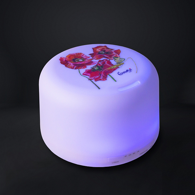 Увлажнитель-ароматизатор воздуха с подсветкой, Aero, 500 ml, белый с логотипом в Нефтекамске заказать по выгодной цене в кибермаркете AvroraStore