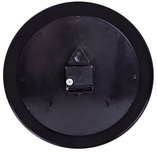 Часы настенные Vivid large, черные с логотипом в Нефтекамске заказать по выгодной цене в кибермаркете AvroraStore