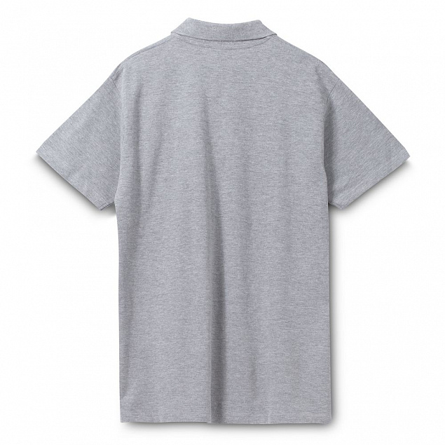 Рубашка поло мужская SPRING 210, серый меланж с логотипом в Нефтекамске заказать по выгодной цене в кибермаркете AvroraStore
