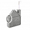 Брелок-рулетка &quot;Home&quot;, 1 метр, серый с логотипом в Нефтекамске заказать по выгодной цене в кибермаркете AvroraStore
