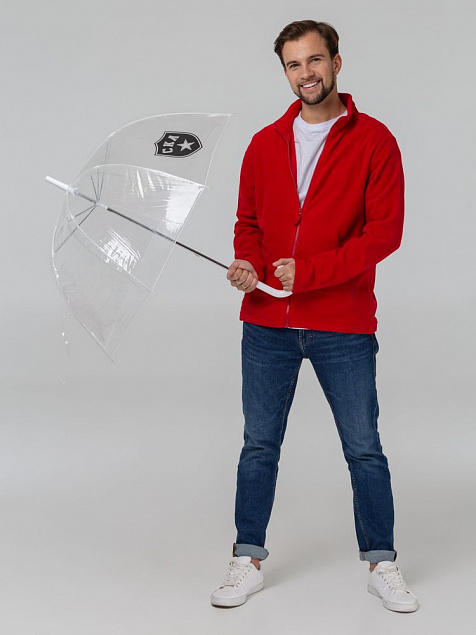 Прозрачный зонт-трость «СКА» с логотипом в Нефтекамске заказать по выгодной цене в кибермаркете AvroraStore