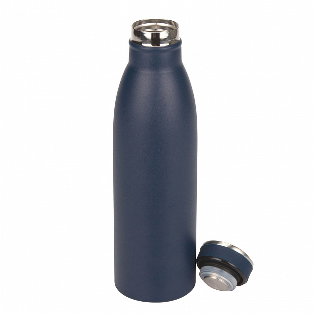 Термобутылка вакуумная герметичная, Libra, 500 ml, синяя с логотипом в Нефтекамске заказать по выгодной цене в кибермаркете AvroraStore