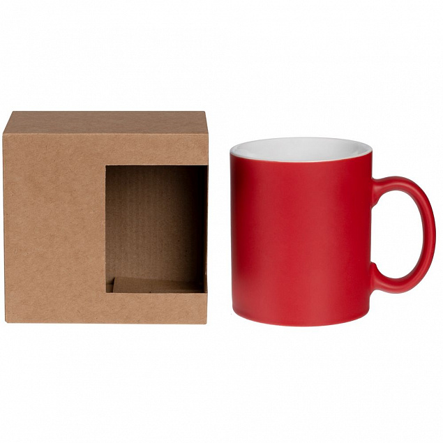 Коробка для кружки с окном Cupcase, крафт с логотипом в Нефтекамске заказать по выгодной цене в кибермаркете AvroraStore