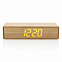 Часы с будильником Bamboo с функцией беспроводной зарядки, 5 Вт с логотипом в Нефтекамске заказать по выгодной цене в кибермаркете AvroraStore