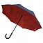 Зонт наоборот Style, трость, сине-красный с логотипом в Нефтекамске заказать по выгодной цене в кибермаркете AvroraStore