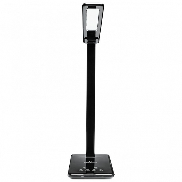 Настольная лампа с беспроводной зарядкой Power Spot, черная с логотипом в Нефтекамске заказать по выгодной цене в кибермаркете AvroraStore