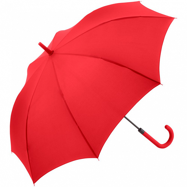 Зонт-трость Fashion, красный с логотипом в Нефтекамске заказать по выгодной цене в кибермаркете AvroraStore