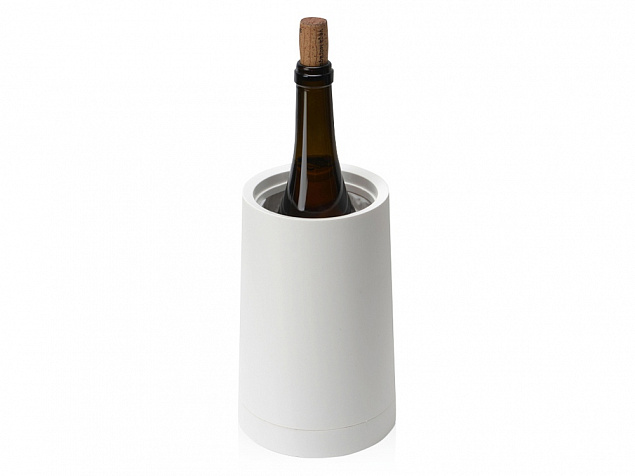 Охладитель Cooler Pot 2.0 для бутылки цельный, белый с логотипом в Нефтекамске заказать по выгодной цене в кибермаркете AvroraStore