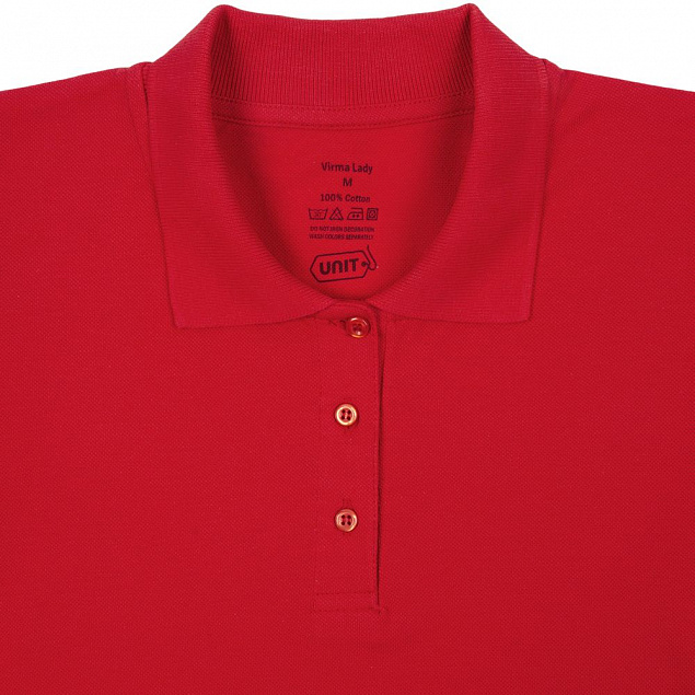 Рубашка поло женская Virma Lady, красная с логотипом в Нефтекамске заказать по выгодной цене в кибермаркете AvroraStore