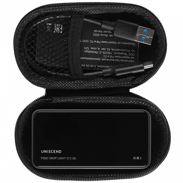 Портативный внешний диск SSD Drop Light, с подсветкой, 512 Гб с логотипом в Нефтекамске заказать по выгодной цене в кибермаркете AvroraStore