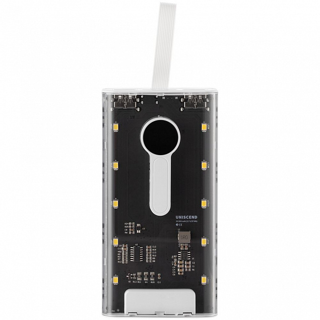 Аккумулятор Trellis Digital 10000 мАч, белый с логотипом в Нефтекамске заказать по выгодной цене в кибермаркете AvroraStore