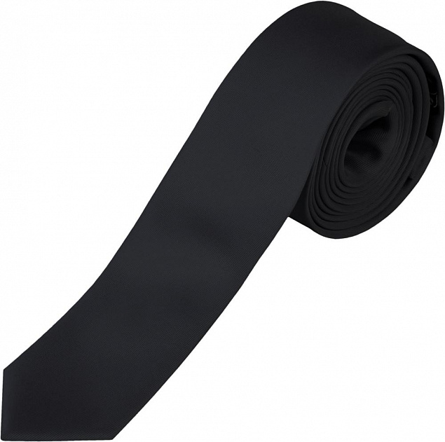 Галстук GATSBY, черный с логотипом в Нефтекамске заказать по выгодной цене в кибермаркете AvroraStore