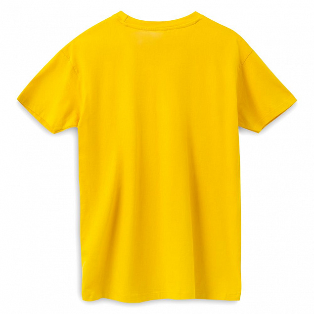 Футболка IMPERIAL 190, желтая с логотипом в Нефтекамске заказать по выгодной цене в кибермаркете AvroraStore