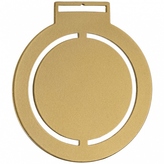 Медаль Steel Rond, золотистая с логотипом в Нефтекамске заказать по выгодной цене в кибермаркете AvroraStore