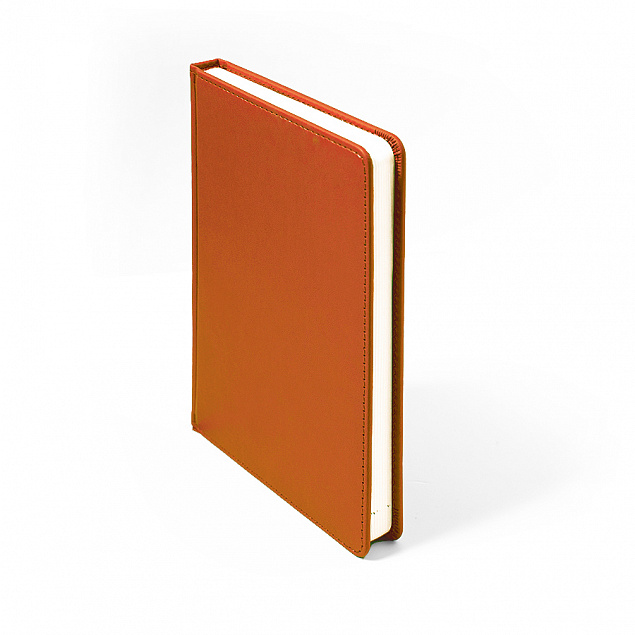Ежедневник недатированный Campbell, А5,  оранжевый, белый блок с логотипом в Нефтекамске заказать по выгодной цене в кибермаркете AvroraStore