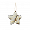 Ёлочная игрушка Звездочка (белый с золотым ) с логотипом в Нефтекамске заказать по выгодной цене в кибермаркете AvroraStore