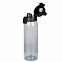 Бутылка для воды Aqua, черная (ТОЛЬКО ПОД ПОЛНУЮ ЗАПЕЧАТКУ) с логотипом в Нефтекамске заказать по выгодной цене в кибермаркете AvroraStore