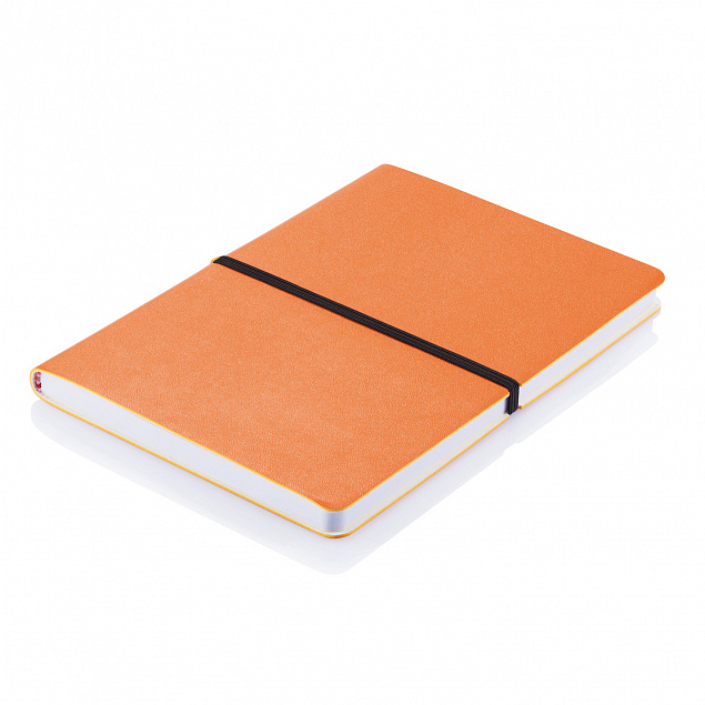 Блокнот формата A5, оранжевый с логотипом в Нефтекамске заказать по выгодной цене в кибермаркете AvroraStore